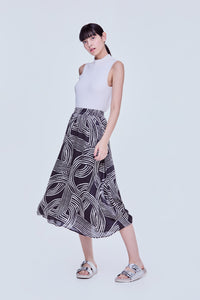 Elasticated Printed Skirt