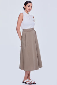 Front Slit Flare A-Line Skirt
