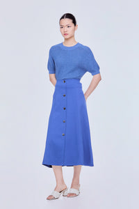 Button A-Line Skirt