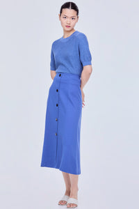 Button A-Line Skirt