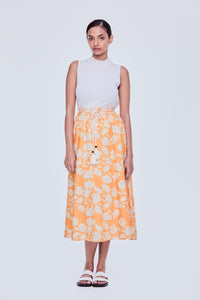 Elasticised Floral Skirt