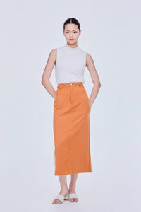 Midi Twill Skirt