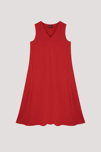 Sleeveless V-Neck Midi Dress