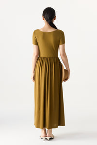 Wide Neck Jersey Dress