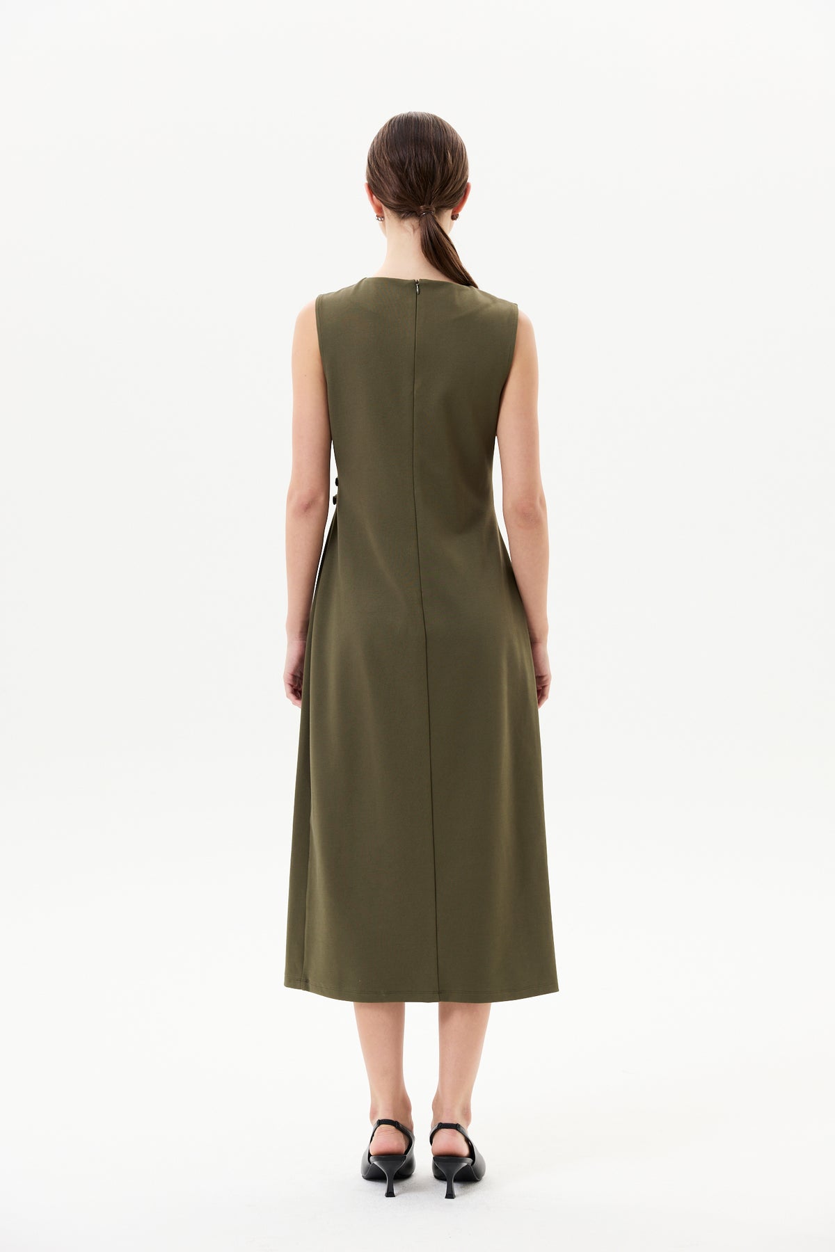 Sleeveless Buckle Straps Dress
