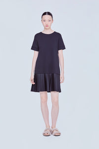 Pleated T-shirt Dress