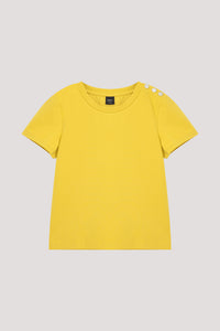 Stud Buttons Shoulder Tee