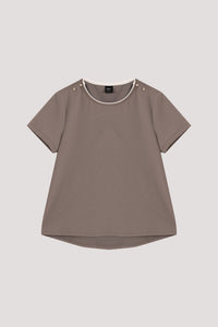 Button Shoulder Tee