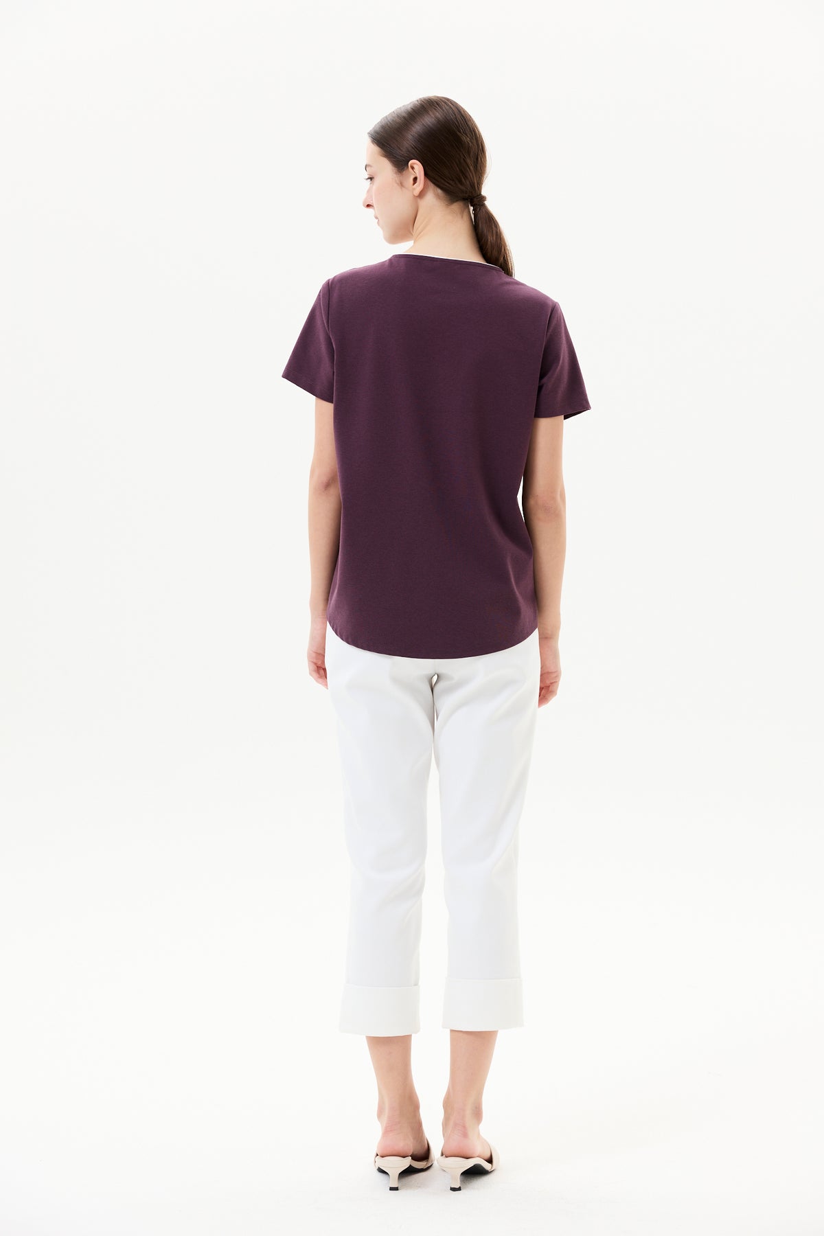 Button Shoulder Tee