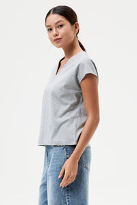 V-Neck Boxy Vest Top - Hue Grey