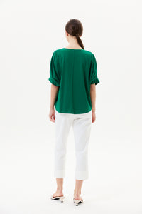 Relaxed Dolman Sleeve Blouse