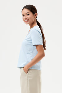 Lace Trim V Neck Tee