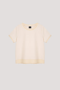 Contrast Trim Houndstooth Tee