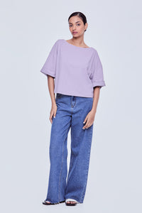 Boat Neck Drop Shoulder Tee