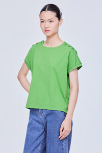 Shoulder Button Magyar Top