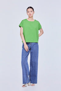 Shoulder Button Magyar Top