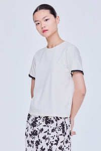 Beaded Trim Tee