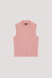 Mock Neck Sleeveless Top