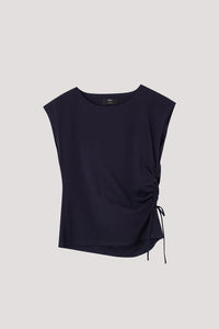 Sleeveless Side Ruched Tee