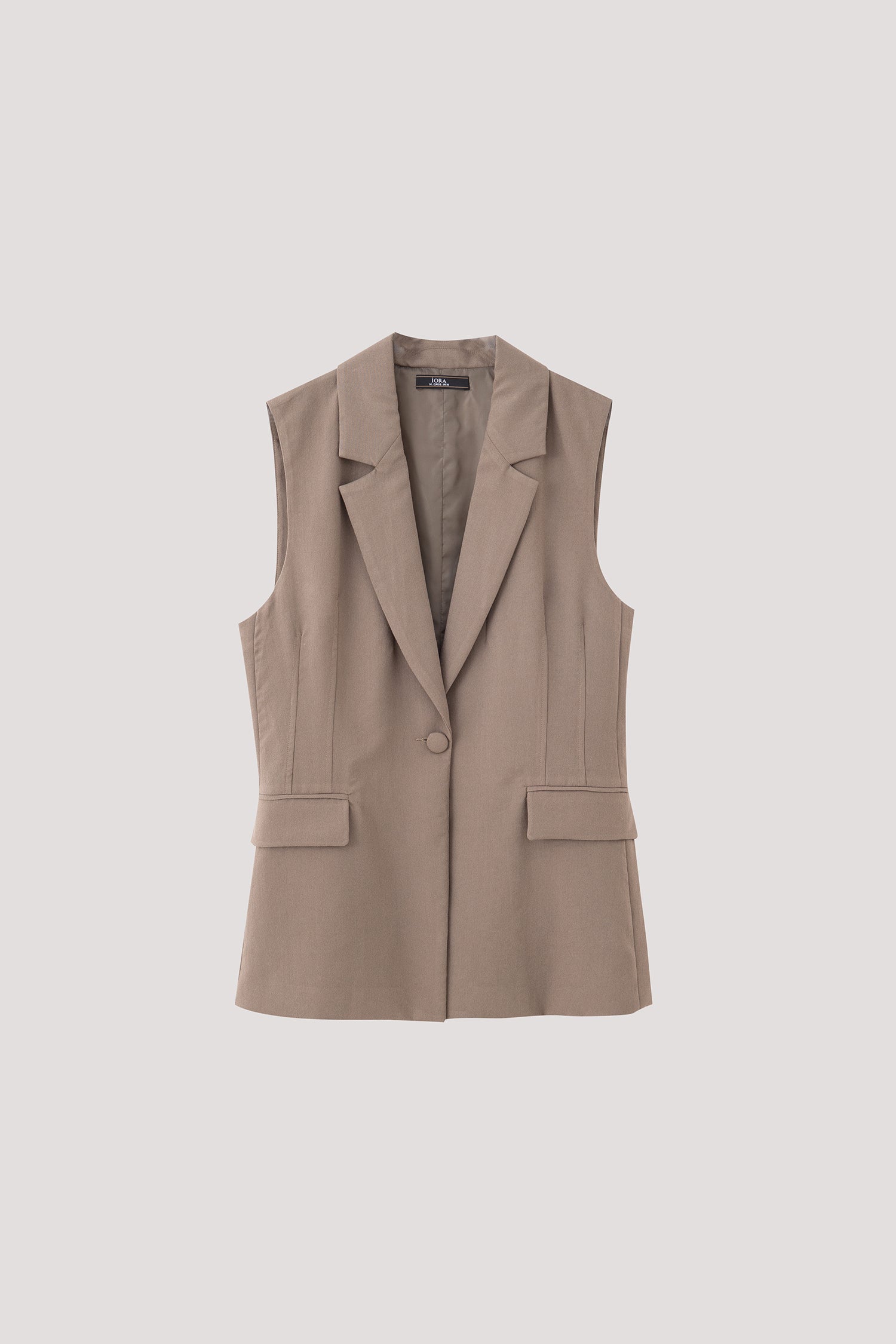 Darted Lapel Vest Top