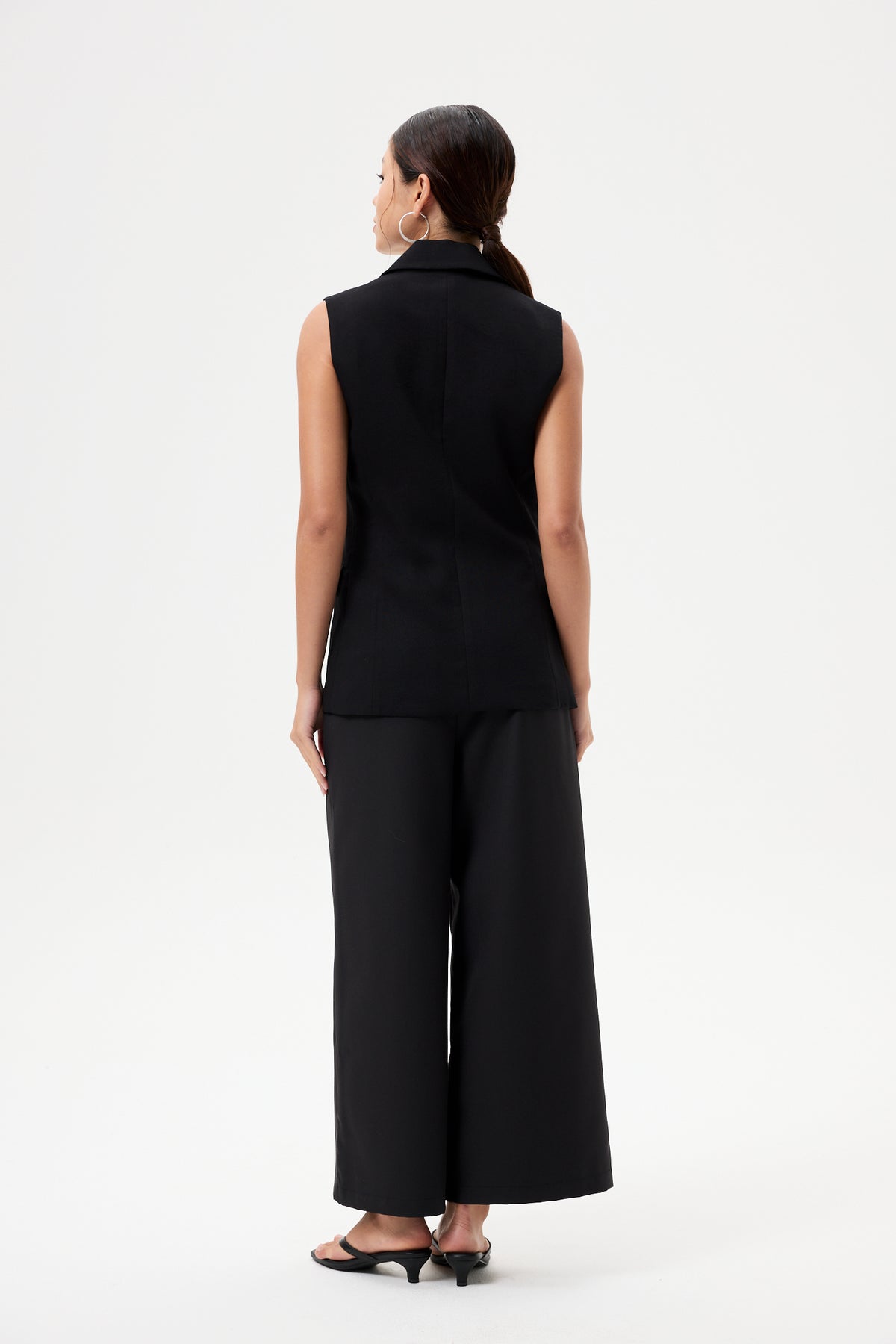 Darted Lapel Vest Top