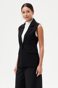 Darted Lapel Vest Top