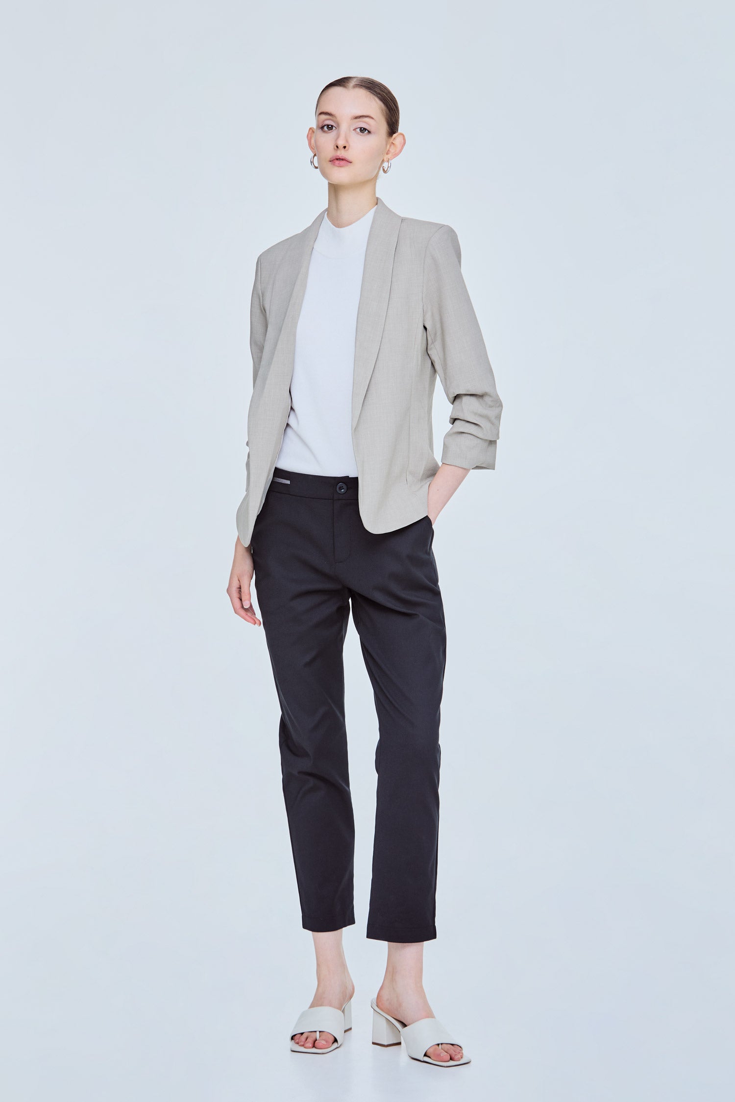 Scrunchy Sleeves Blazer