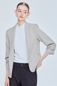 Scrunchy Sleeves Blazer