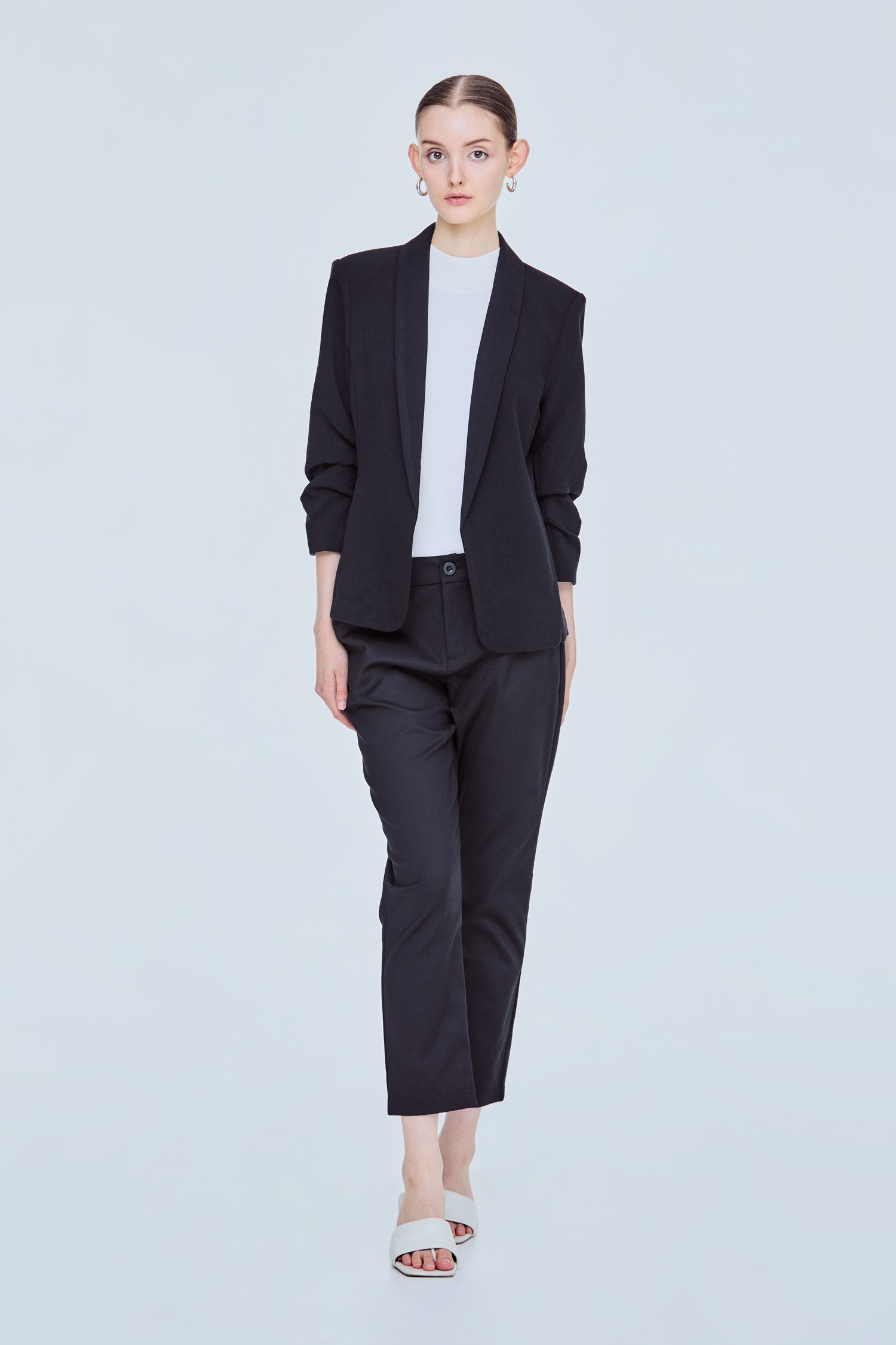 Scrunchy Sleeves Blazer