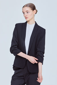 Scrunchy Sleeves Blazer