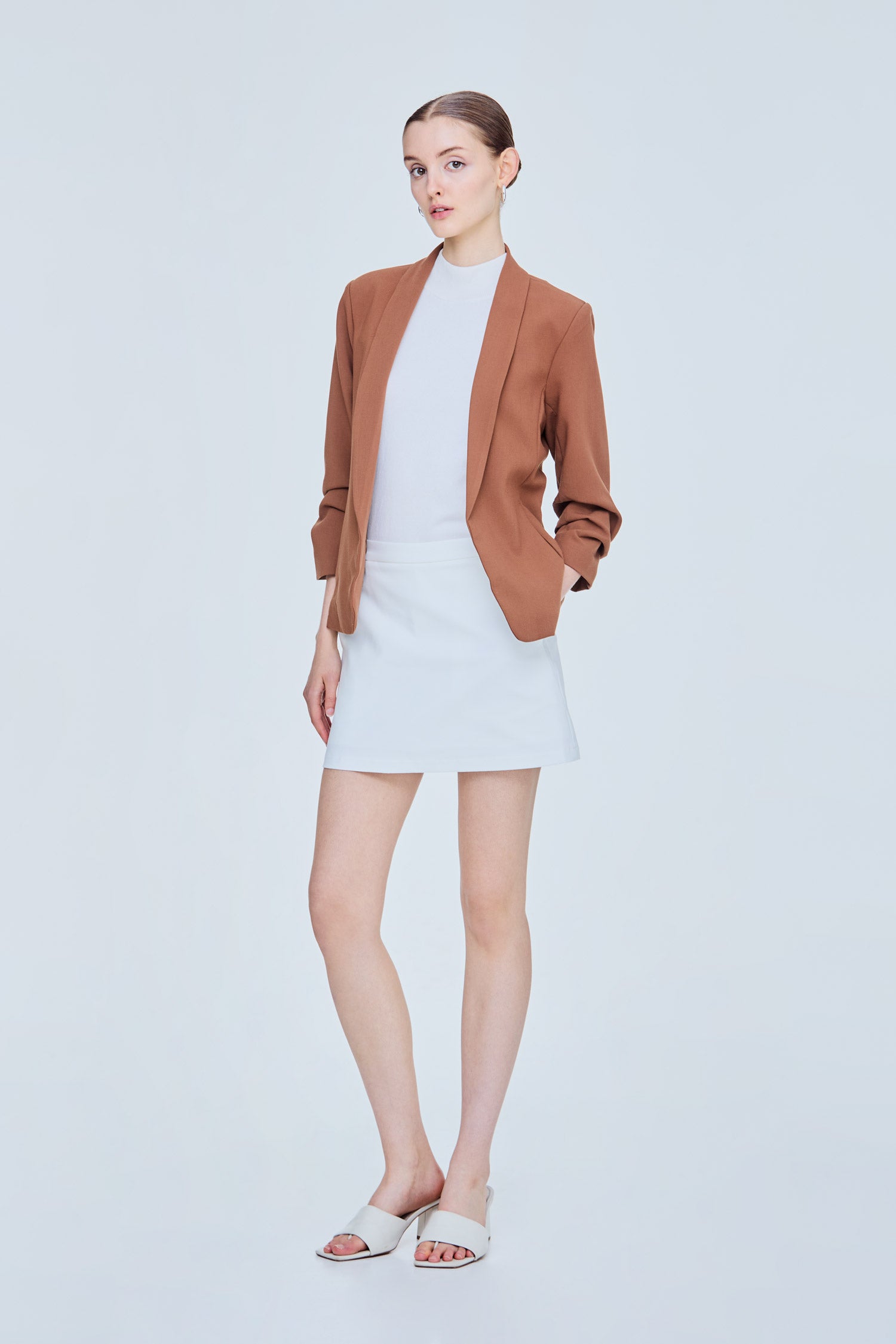 Scrunchy Sleeves Blazer