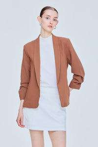 Scrunchy Sleeves Blazer