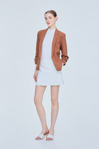 Scrunchy Sleeves Blazer