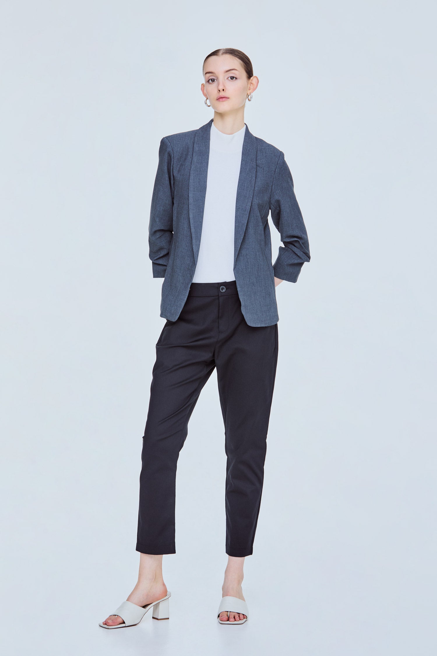 Scrunchy Sleeves Blazer