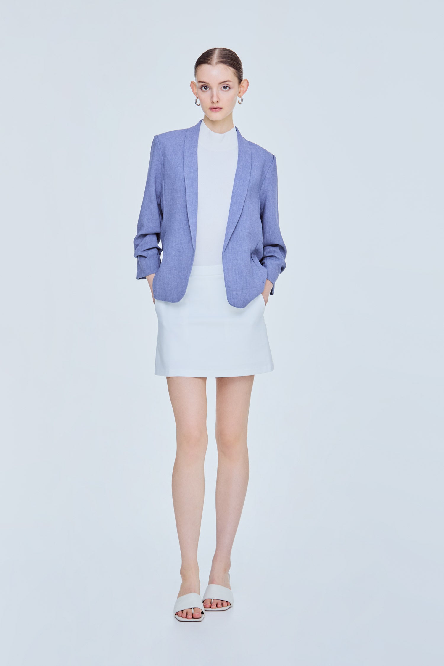 Scrunchy Sleeves Blazer