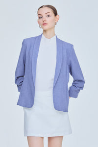 Scrunchy Sleeves Blazer