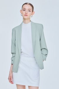 Scrunchy Sleeves Blazer