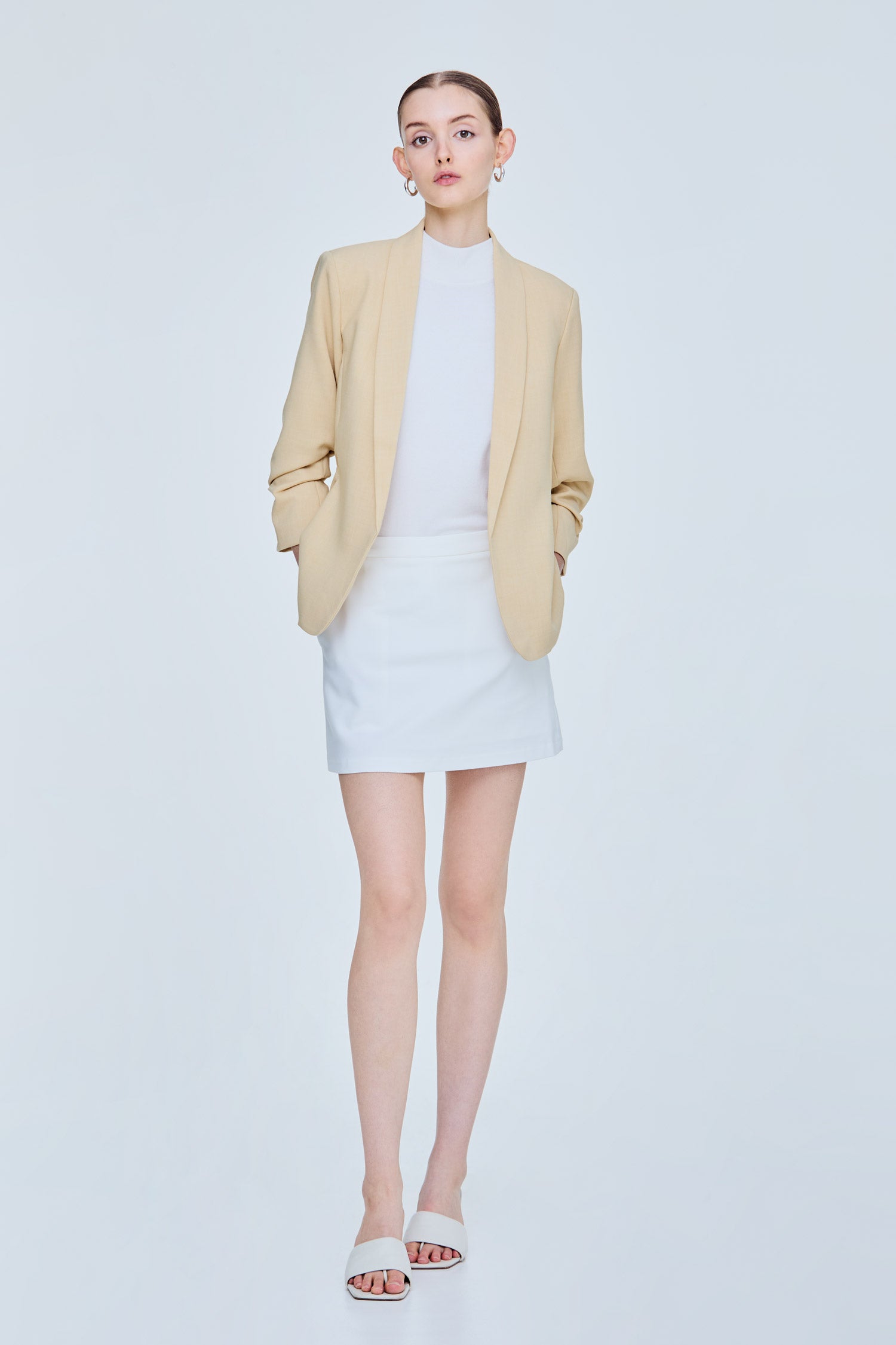 Scrunchy Sleeves Blazer