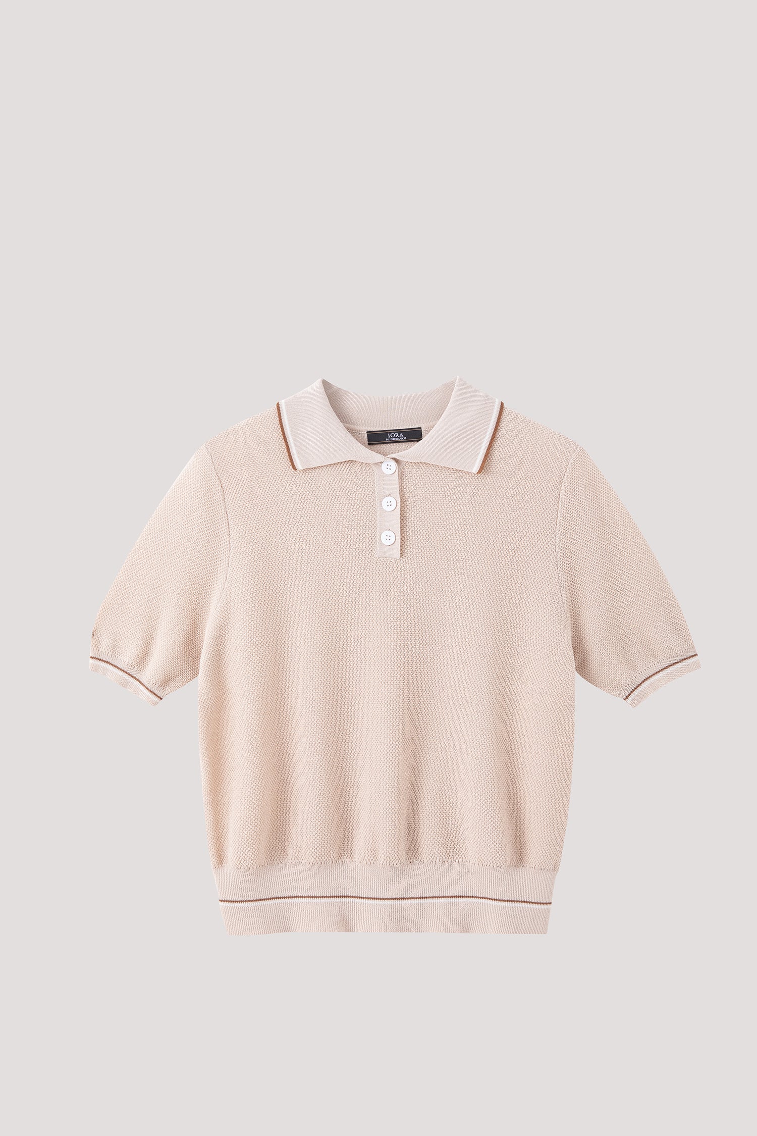 Short Sleeve Knitted Polo Top
