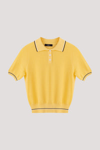 Short Sleeve Knitted Polo Top