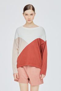Contrast Panel Knit Top