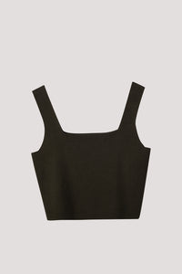 Knitted Sleeveless Square Neck Top