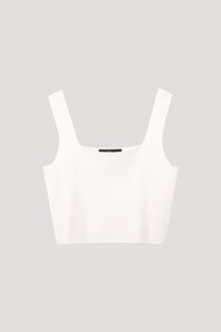 Knitted Sleeveless Square Neck Top
