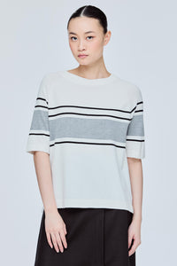 Raglan Sleeves Stripes Top