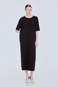 Lurex Shift Knit Dress