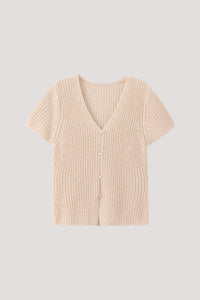 Cropped Ribbed Knit Top