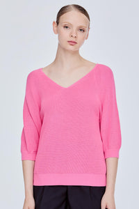 V-Neck Raglan Knit