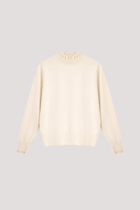 Long Sleeve Flounce Sweater