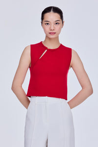 Knitted Chinese Button Knot Top