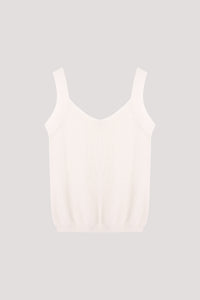 Ribbed V-Neck Knit Top